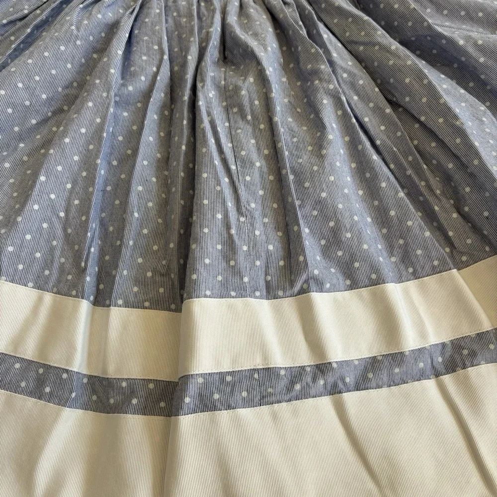 Gymboree Chambray Polka Dot Easter Dress Girls 6 Knee‎ Length Fit & Flare Spring